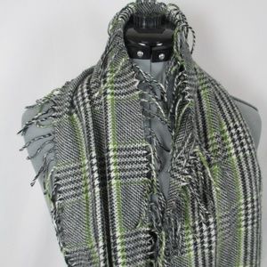 V. FRAAS Accessories - V. Fraas Germany Scarf Side Fringe Green Gray V. FRAAS Accessories - V. Fraas Germany Scarf Side Fringe Green Gray